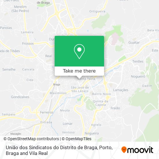 União dos Sindicatos do Distrito de Braga map