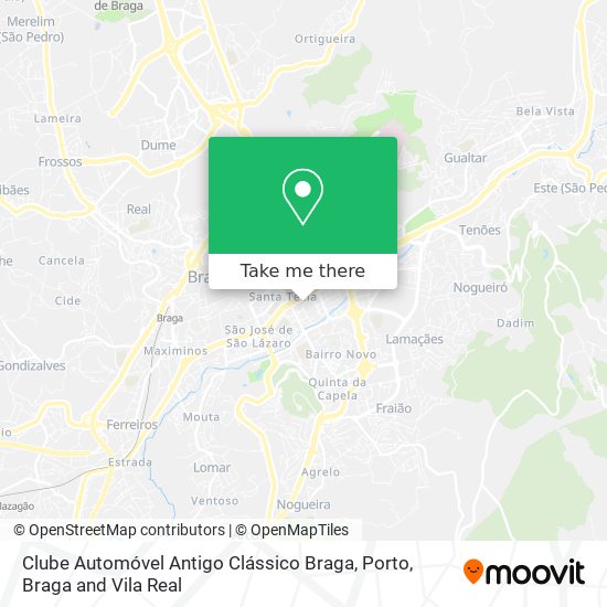 Clube Automóvel Antigo Clássico Braga map