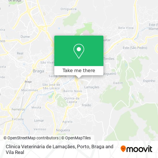 Clínica Veterinária de Lamaçães map