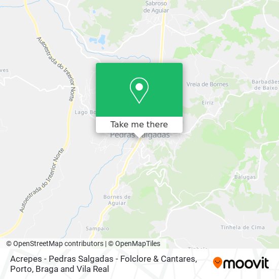 Acrepes - Pedras Salgadas - Folclore & Cantares mapa