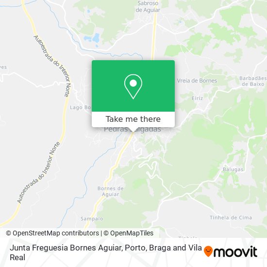 Junta Freguesia Bornes Aguiar mapa