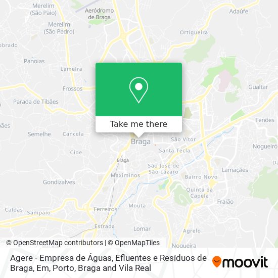 Agere - Empresa de Águas, Efluentes e Resíduos de Braga, Em map