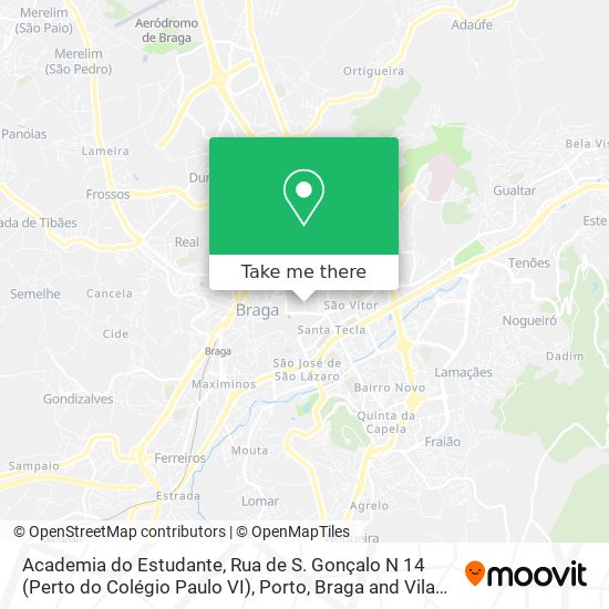 Academia do Estudante, Rua de S. Gonçalo N 14 (Perto do Colégio Paulo VI) map