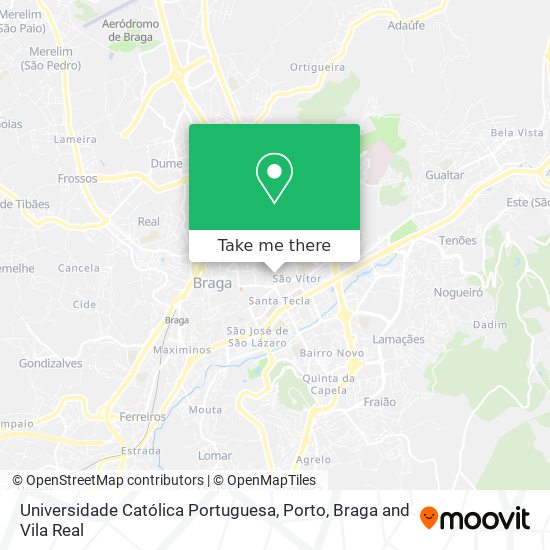 Universidade Católica Portuguesa mapa