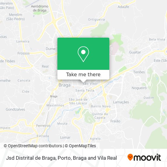 Jsd Distrital de Braga map