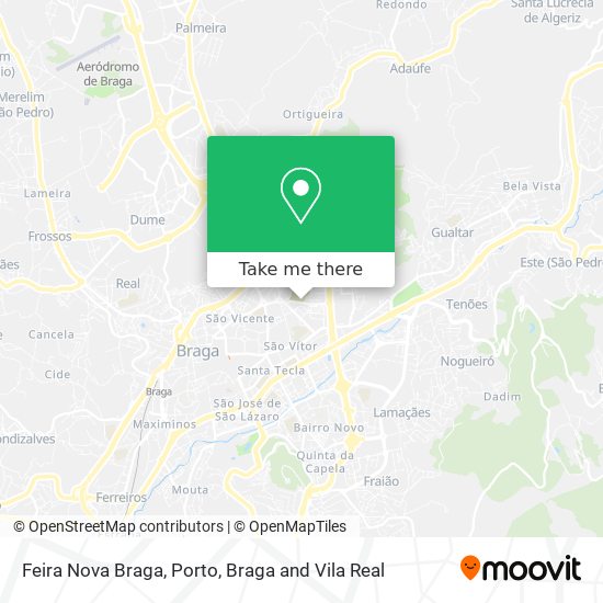 Feira Nova Braga map