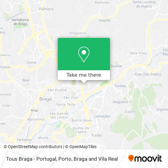Tous Braga - Portugal map