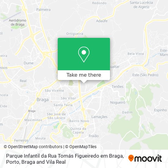 Parque Infantil da Rua Tomás Figueiredo em Braga map
