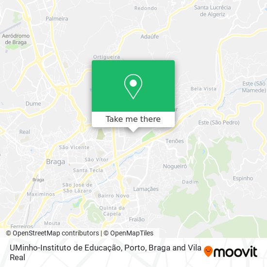 UMinho-Instituto de Educação map