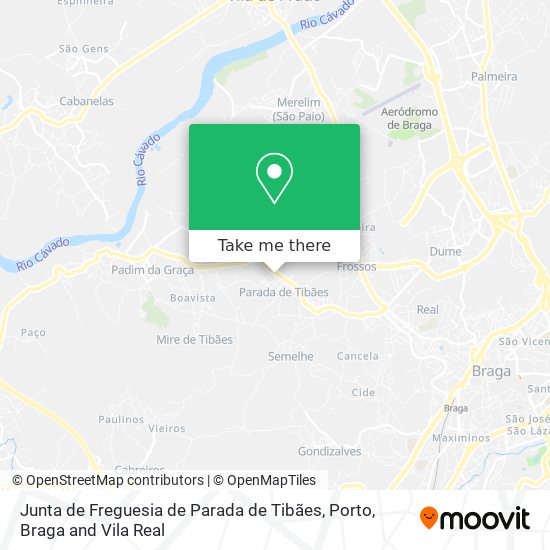 Junta de Freguesia de Parada de Tibães map