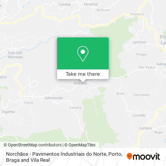 Norchãos - Pavimentos Industriais do Norte map