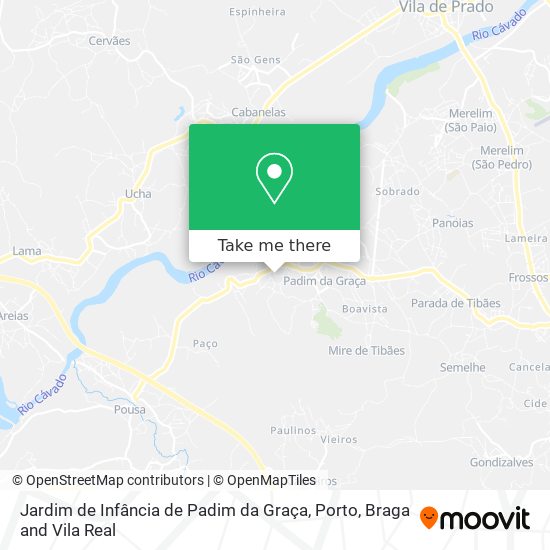 Jardim de Infância de Padim da Graça mapa