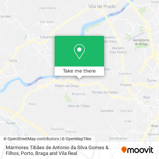 Mármores Tibães de António da Silva Gomes & Filhos map