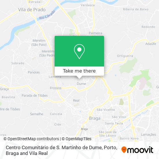 Centro Comunitário de S. Martinho de Dume mapa