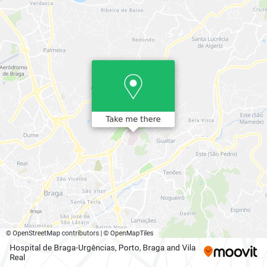 Hospital de Braga-Urgências map