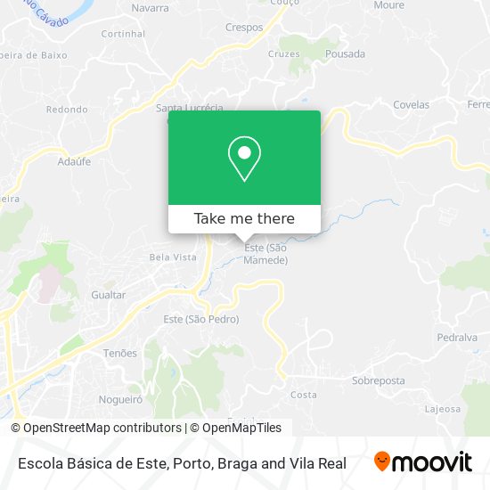 Escola Básica de Este map