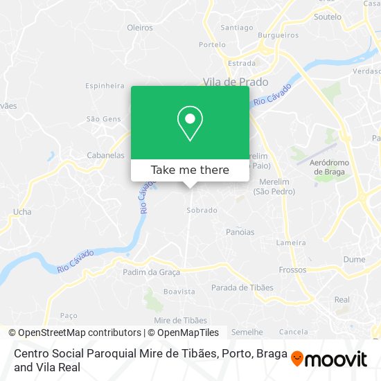 Centro Social Paroquial Mire de Tibães map