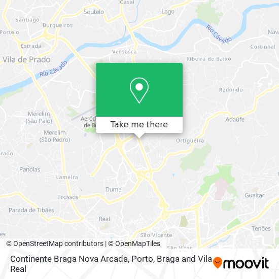 Continente Braga Nova Arcada mapa