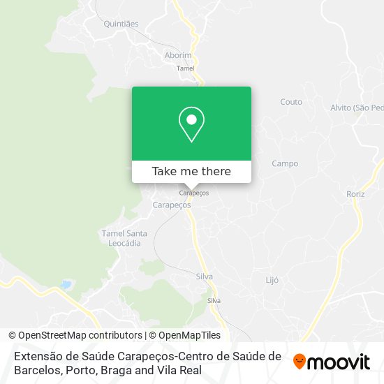 Extensão de Saúde Carapeços-Centro de Saúde de Barcelos map