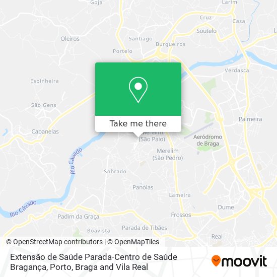 Extensão de Saúde Parada-Centro de Saúde Bragança map