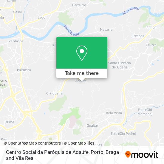 Centro Social da Paróquia de Adaúfe mapa