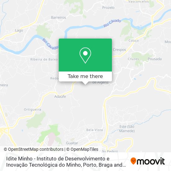 Idite Minho - Instituto de Desenvolvimento e Inovação Tecnológica do Minho mapa