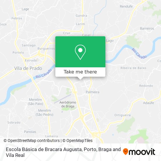 Escola Básica de Bracara Augusta mapa