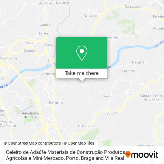 Celeiro de Adaúfe-Materiais de Construção Produtos Agrícolas e Mini-Mercado map