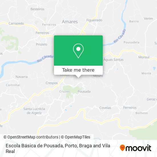 Escola Básica de Pousada map