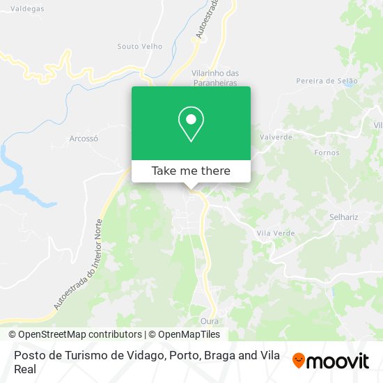 Posto de Turismo de Vidago map