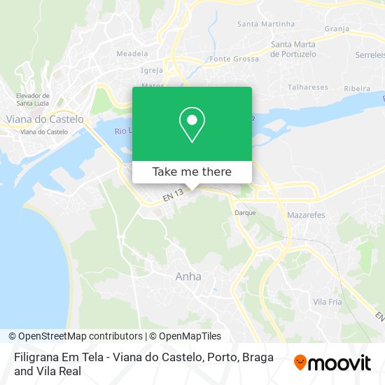 Filigrana Em Tela - Viana do Castelo map