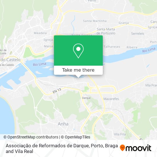 Associação de Reformados de Darque map