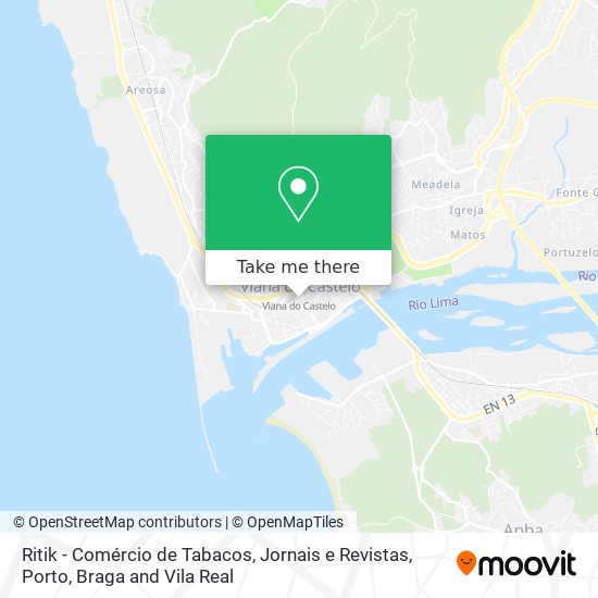 Ritik - Comércio de Tabacos, Jornais e Revistas mapa