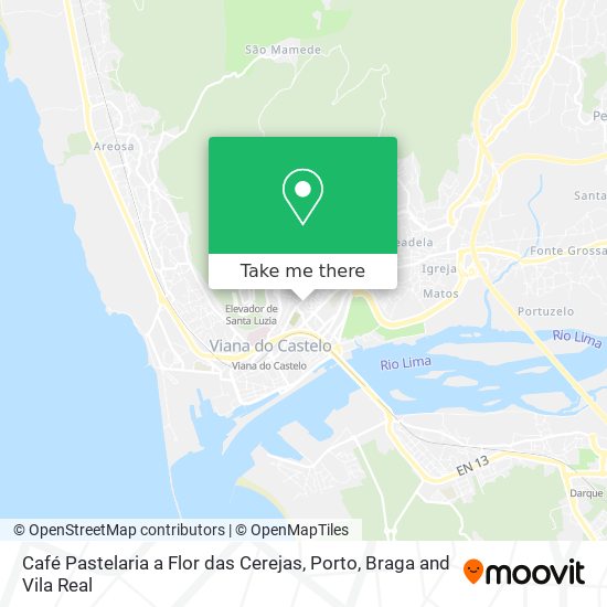 Café Pastelaria a Flor das Cerejas mapa