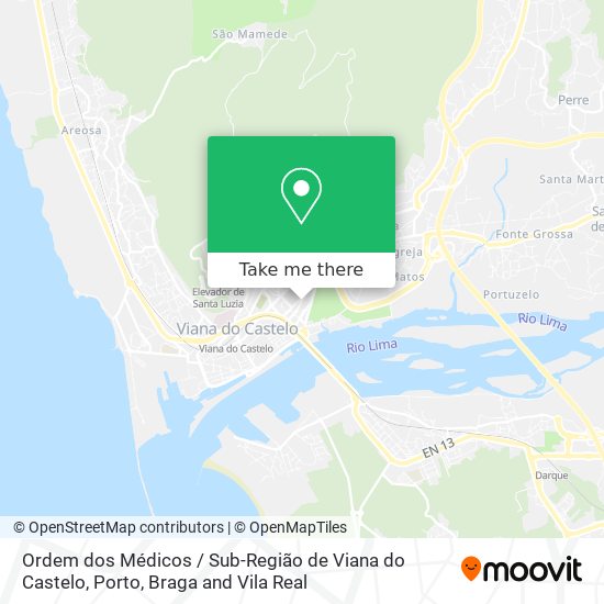 Ordem dos Médicos / Sub-Região de Viana do Castelo map