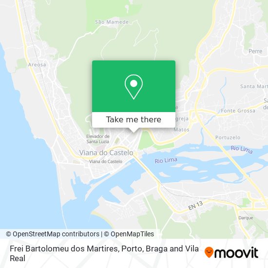 Frei Bartolomeu dos Martires map