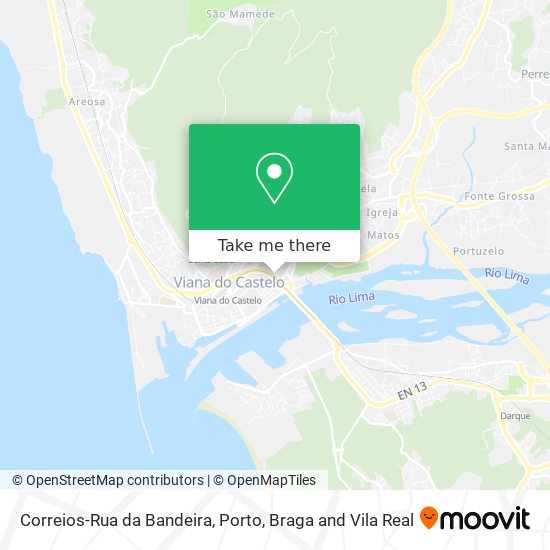 Correios-Rua da Bandeira mapa