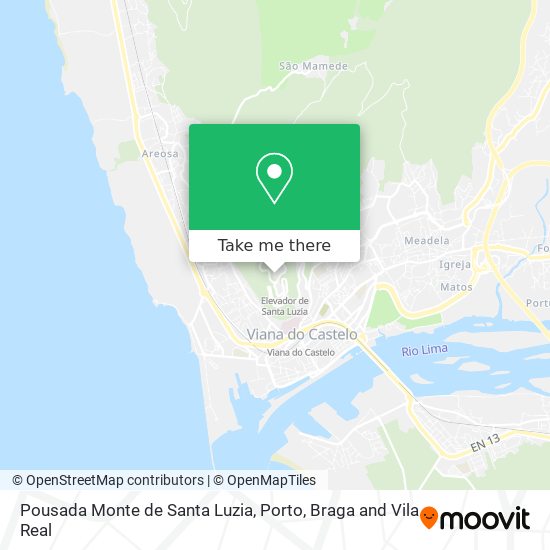 Pousada Monte de Santa Luzia map