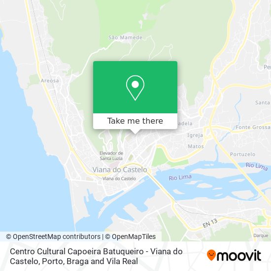 Centro Cultural Capoeira Batuqueiro - Viana do Castelo mapa