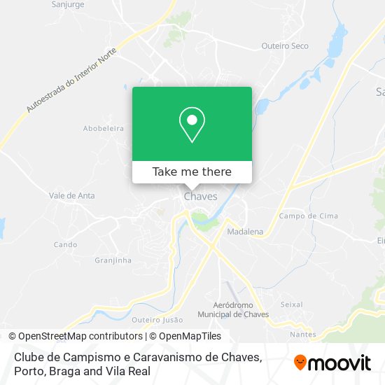 Clube de Campismo e Caravanismo de Chaves mapa