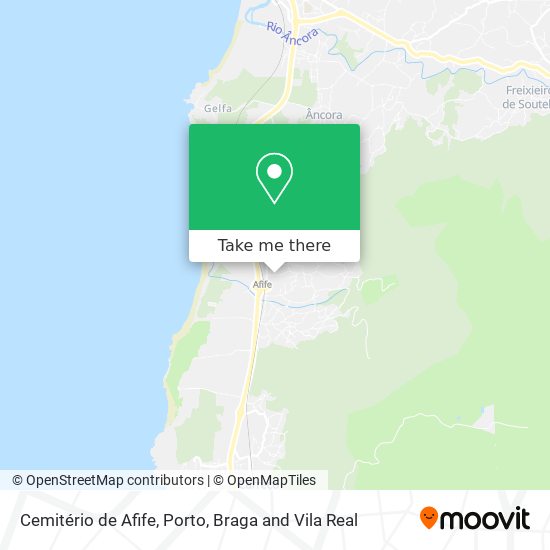 Cemitério de Afife mapa