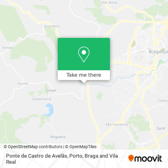 Ponte de Castro de Avelãs map