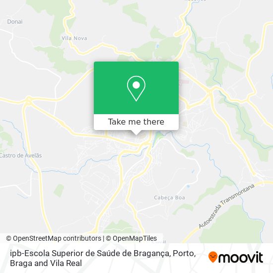 ipb-Escola Superior de Saúde de Bragança mapa