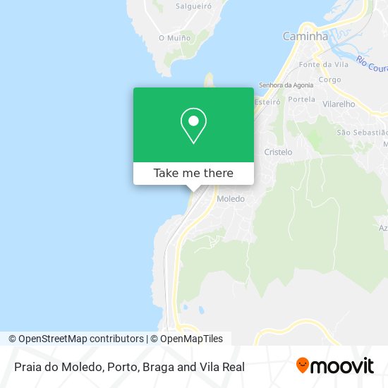 Praia do Moledo map