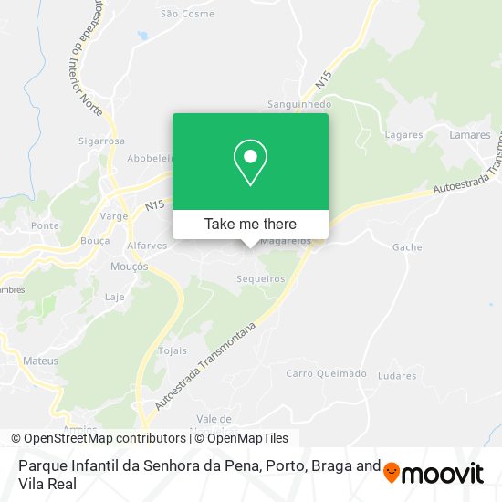 Parque Infantil da Senhora da Pena mapa