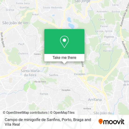 Campo de minigolfe de Sanfins mapa