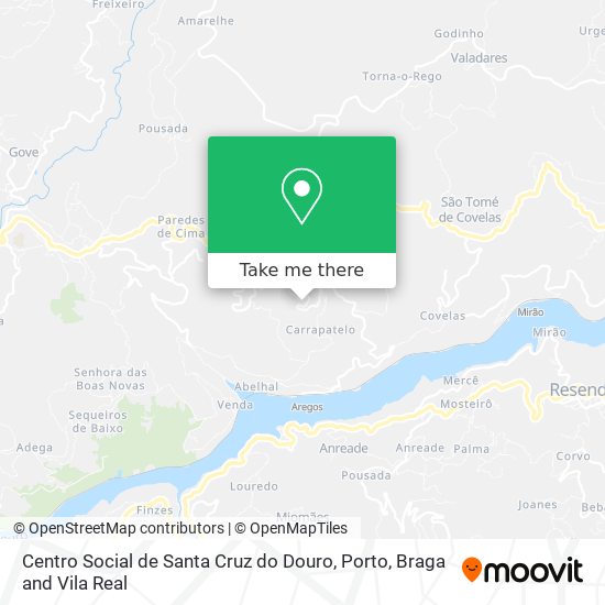 Centro Social de Santa Cruz do Douro mapa