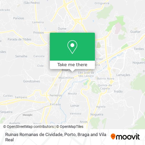 Ruínas Romanas de Cividade map