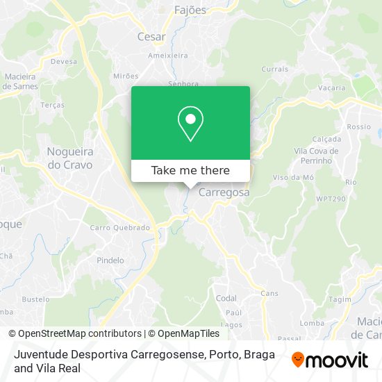 Juventude Desportiva Carregosense map