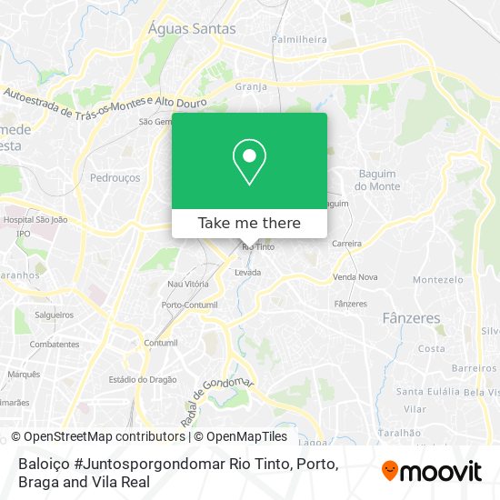 Baloiço #Juntosporgondomar Rio Tinto map